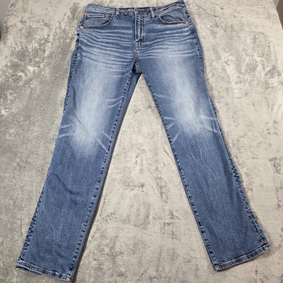 American Eagle Jeans Mens 36X34 Blue Athletic Straight Stretch Denim Preppy - Picture 1 of 9